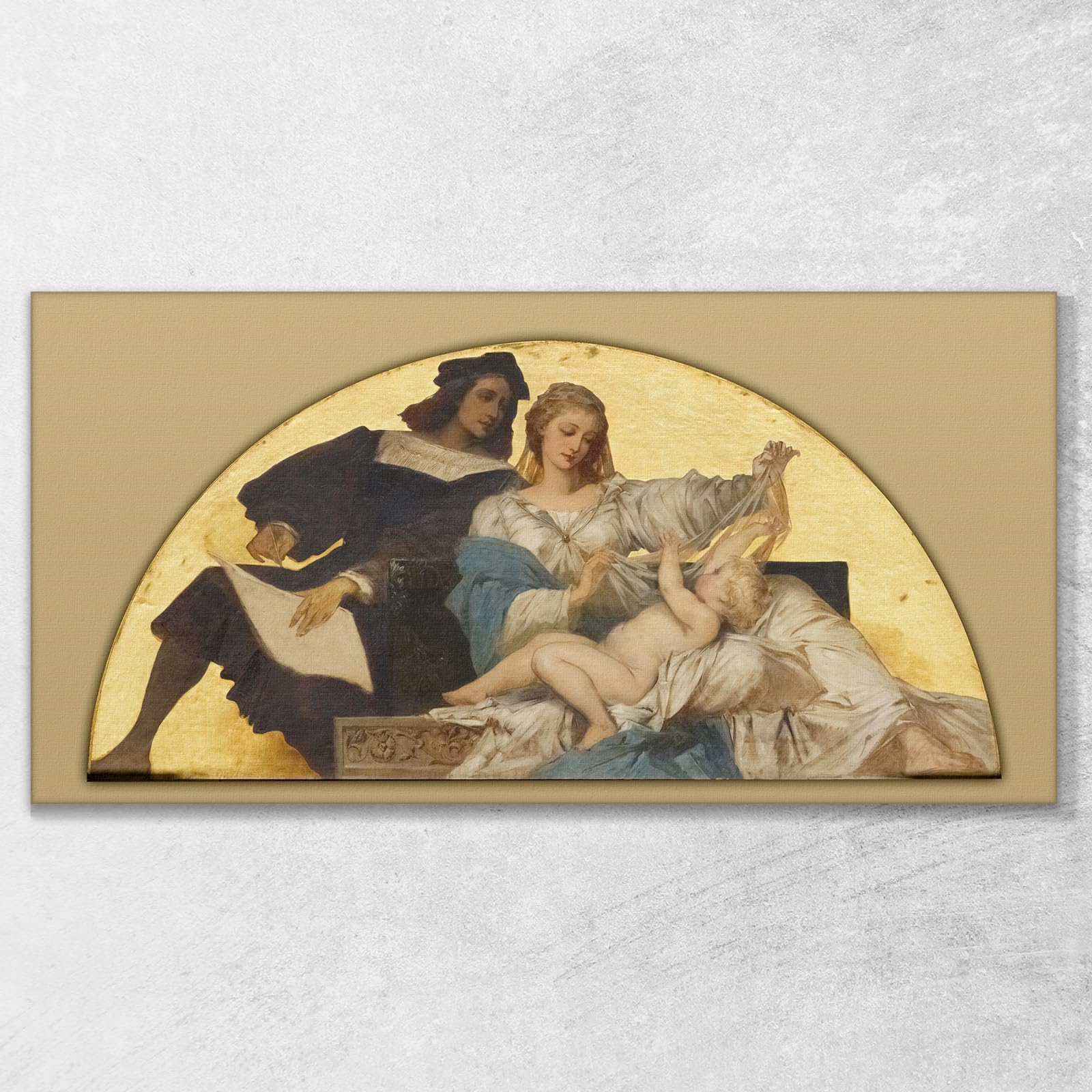 Raffaello Hans Makart hmk53 Bild gedruckt auf Leinwand, 120 x 60 cm