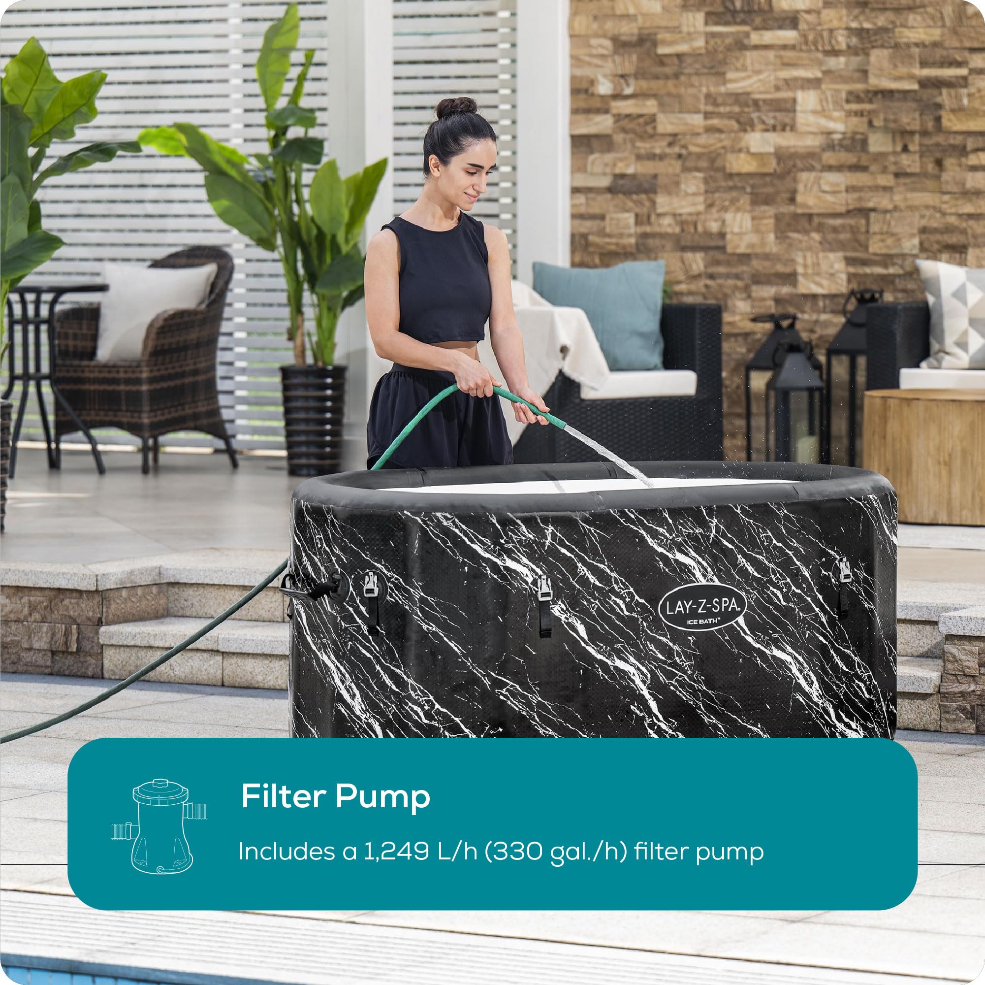 Lay-Z-SPA Glacial Dip FortiFiber - Bañera de inmersión fría (1,52 x 92 x 71 cm)