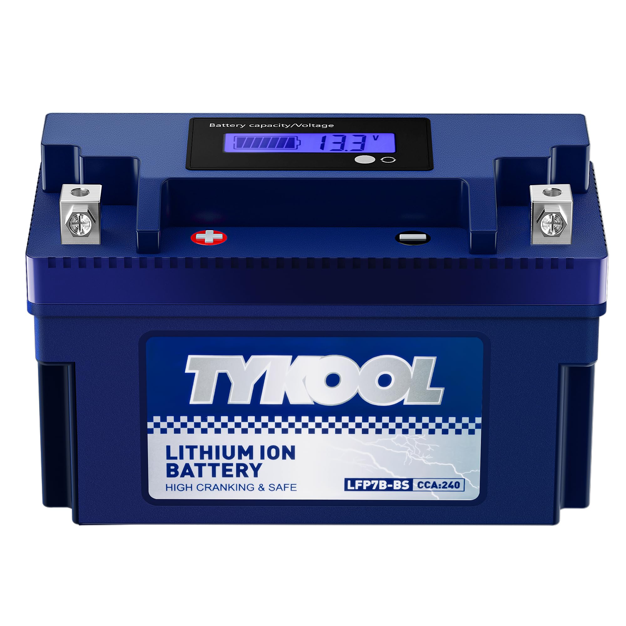 TYKOOL YT7B-BS, 240 CCA, 3X Cranking Amps,5X Life, High Performance Lithium LiFePO4 Motorcycle Battery,12V 4Ah,Fits for ATV,Fits for Ducati 1198cc,BRP (CAN-AM) 450cc ATV,Yamaha 125cc,150cc Scooter