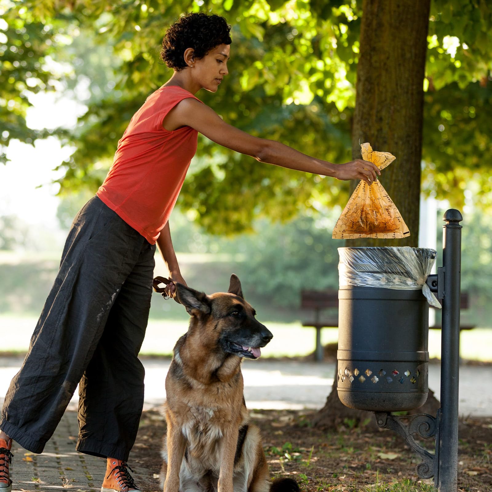 Thenshop Hundekotbeutel aus Kunststoff, Einwegbeutel für Hundekotbeutel, für Hunde, Haustiere, Kot, Outdoor, Spaziergänge, Reisen, gemischte Farben, 3000 Stück, 200 Stück