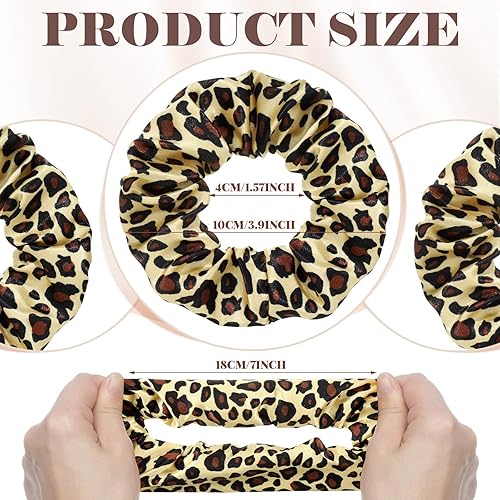 Miniatura 2 de 24 piezas de coleteros de seda satinada para el cabello bandas elásticas de seda satinada soportes grandes de satén para cola de caballo accesorios