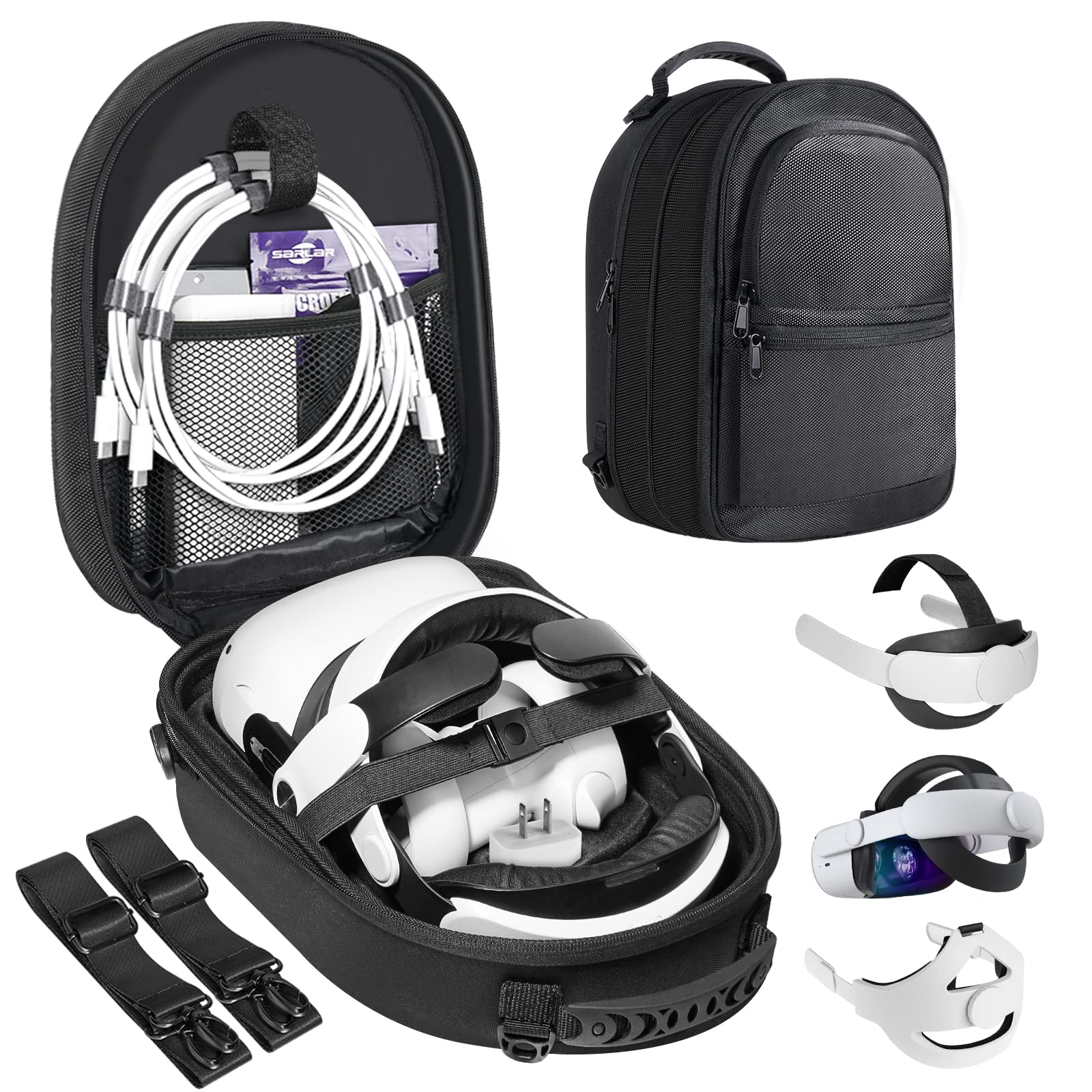 Txtcu VR Headset Carrying Case With Lens Protector And Strap