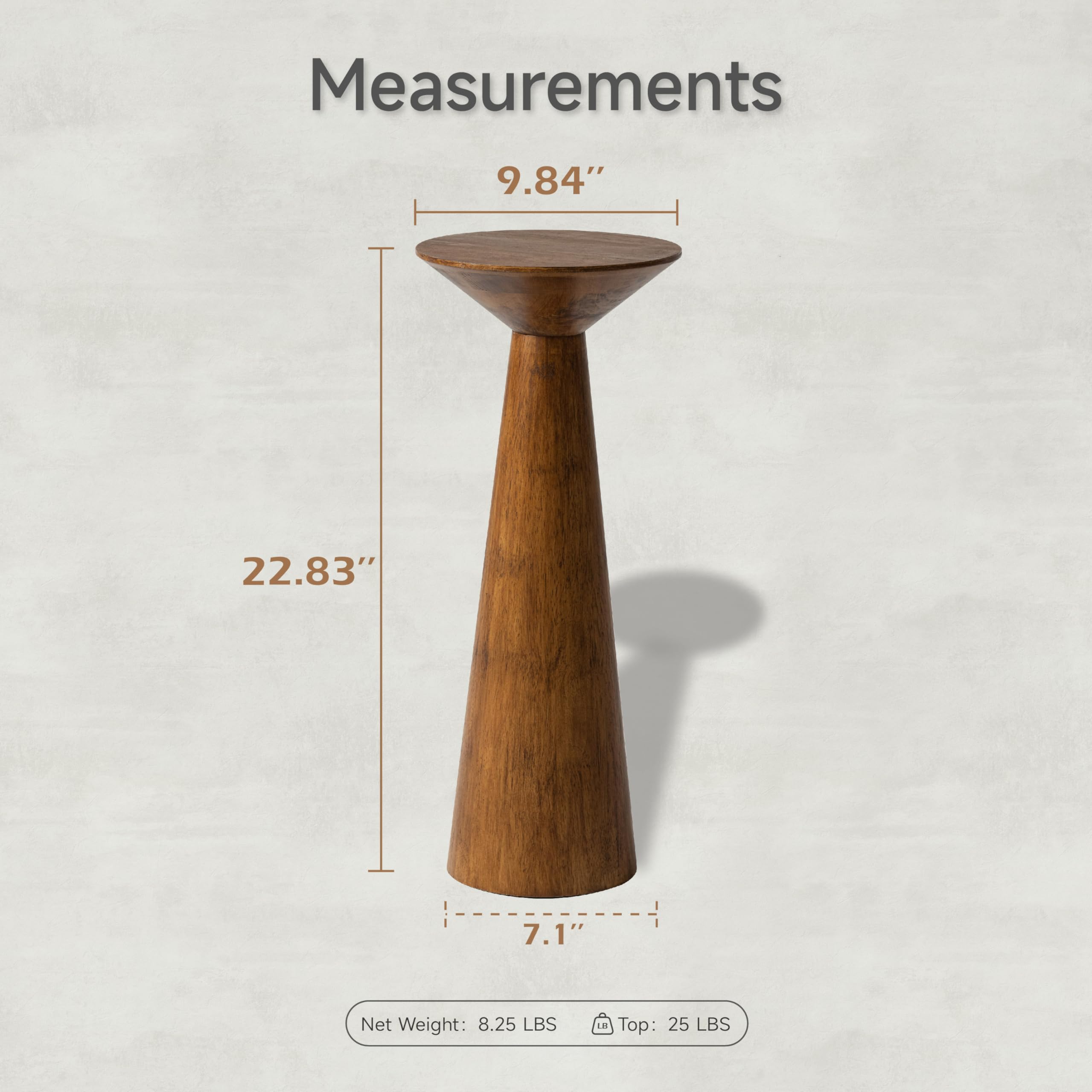 COZAYH Pedestal Tall Round Martini Table for Living Rooms or Bedrooms product thumbnail 5