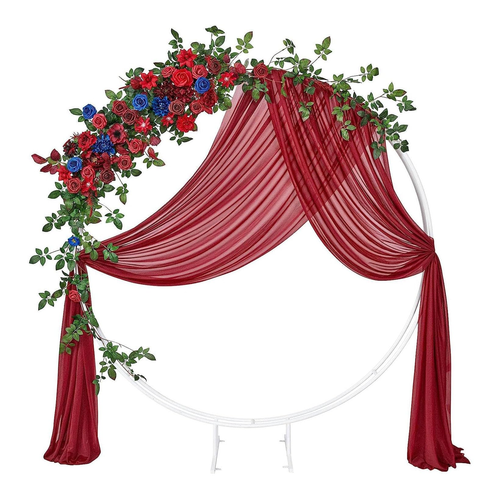 Arch Willow Leaf Rose Vine Artificial Flower Rose Eucalyptus Leaf Vine Arch Artificial Flower Vine 180 * 35cm(Rojo)