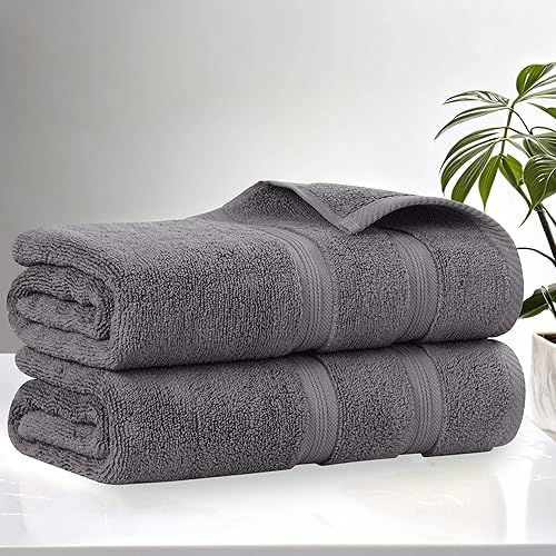 Miniatura 10 de SUPERIOR Juego de 4 toallas de baño de algodón de alta calidad, uso diario para baño, habitación de invitados, baño, ducha, piscina, cuerpo,