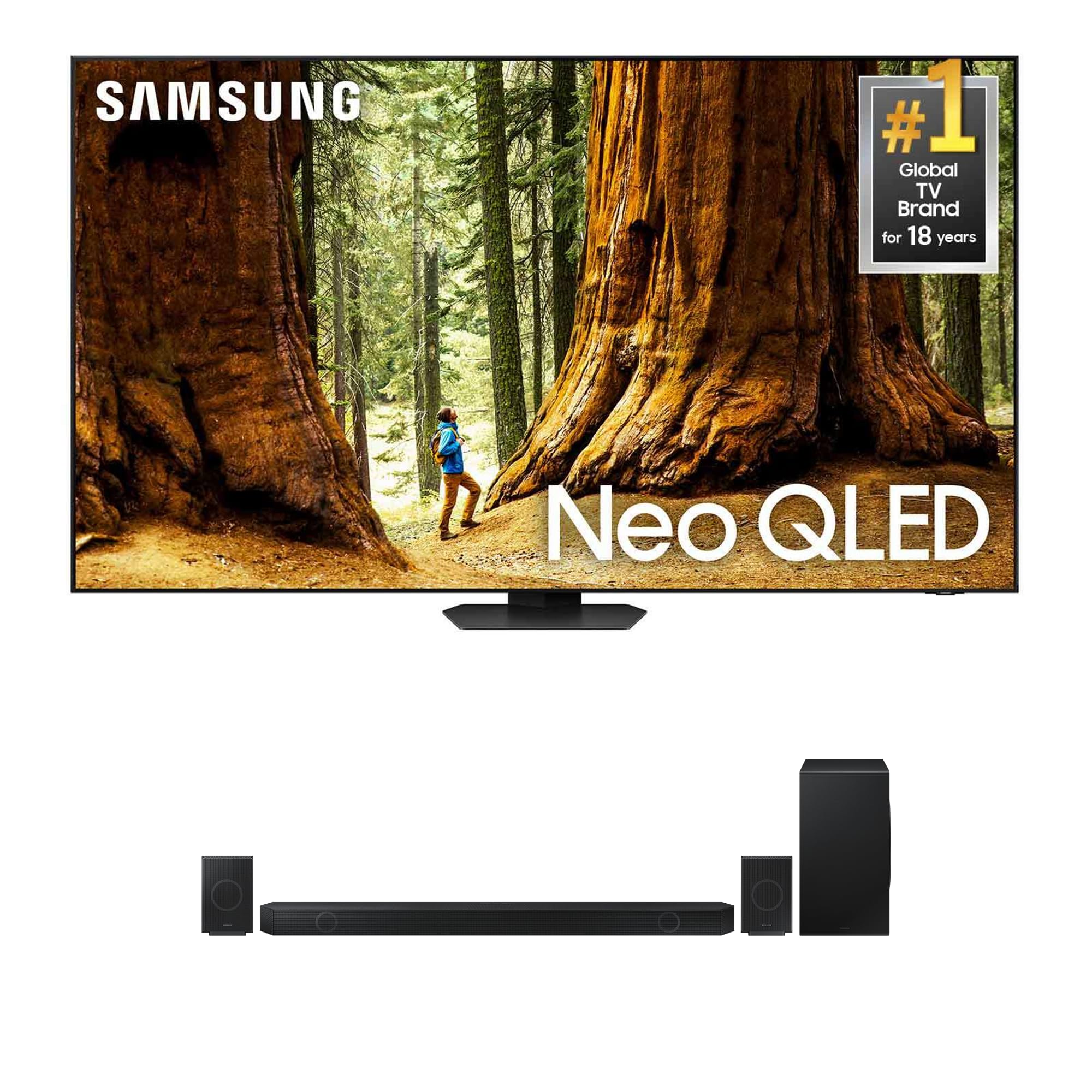 Samsung QN98QN90DAFXZA 98 Inch Neo QLED TV with 4K AI Upscaling and a HW-Q990D 11 1 4ch Soundbar