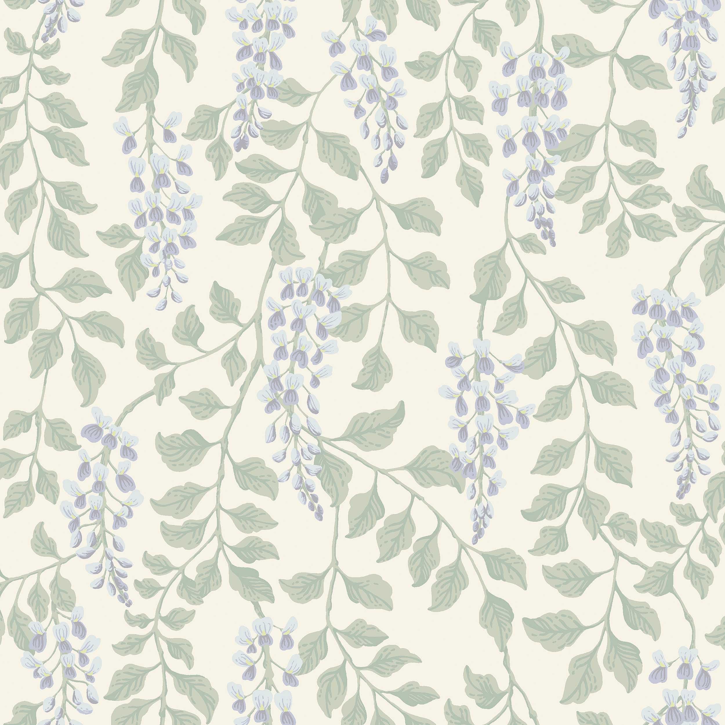 Papier peint bleu vert botanique Borastapeter 53 cm x 10,05 m