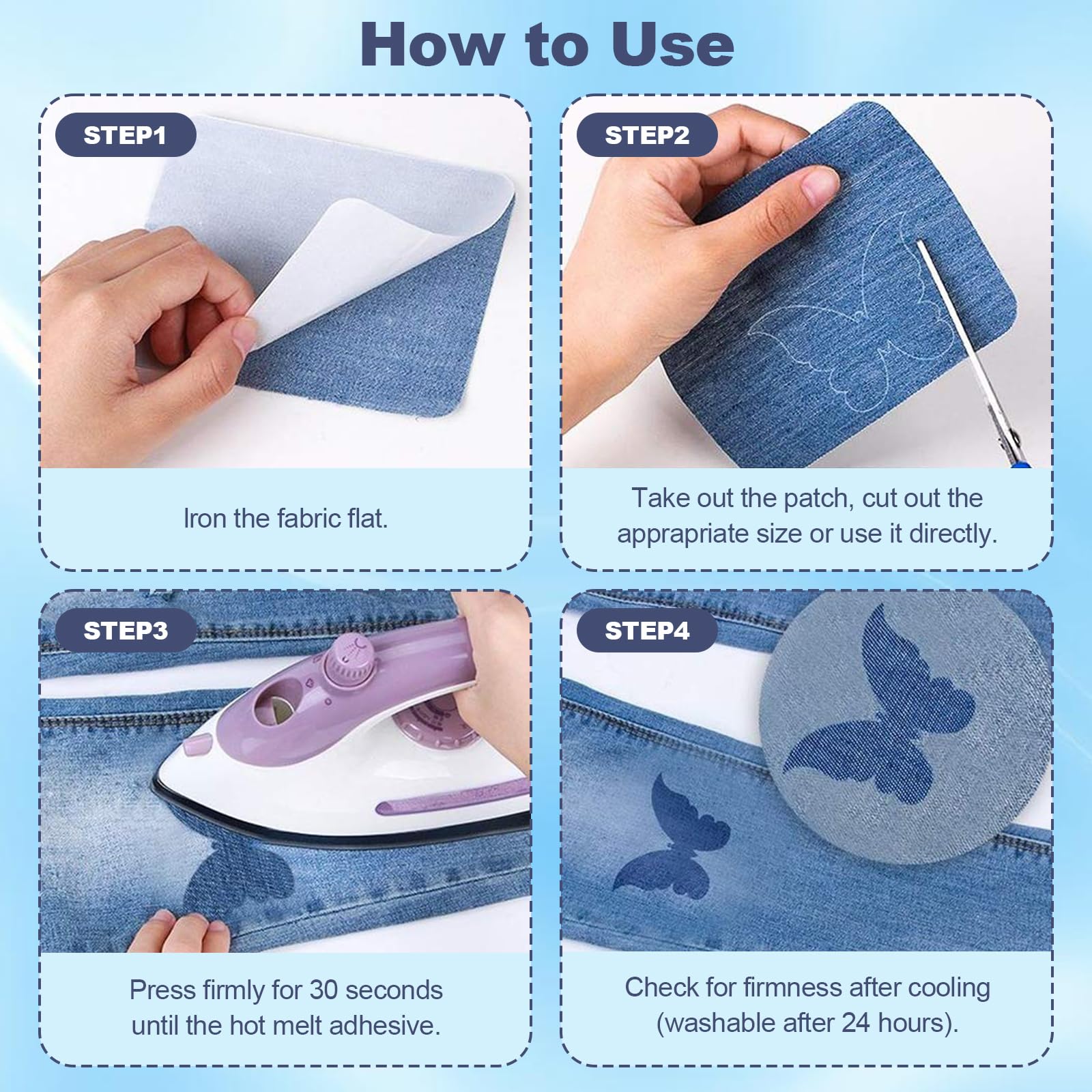 Denim Patches For Jeans Repair Iron On Denim Patches For Inside Jeans ...