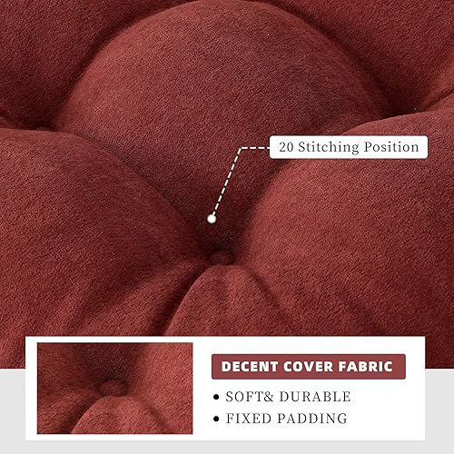 Miniatura 2 de HAVARGO Cojines para silla mecedora para interiores con respaldo alto, cojines de madera Adirondack para patio, 1 cojín para silla y 1 cojín de