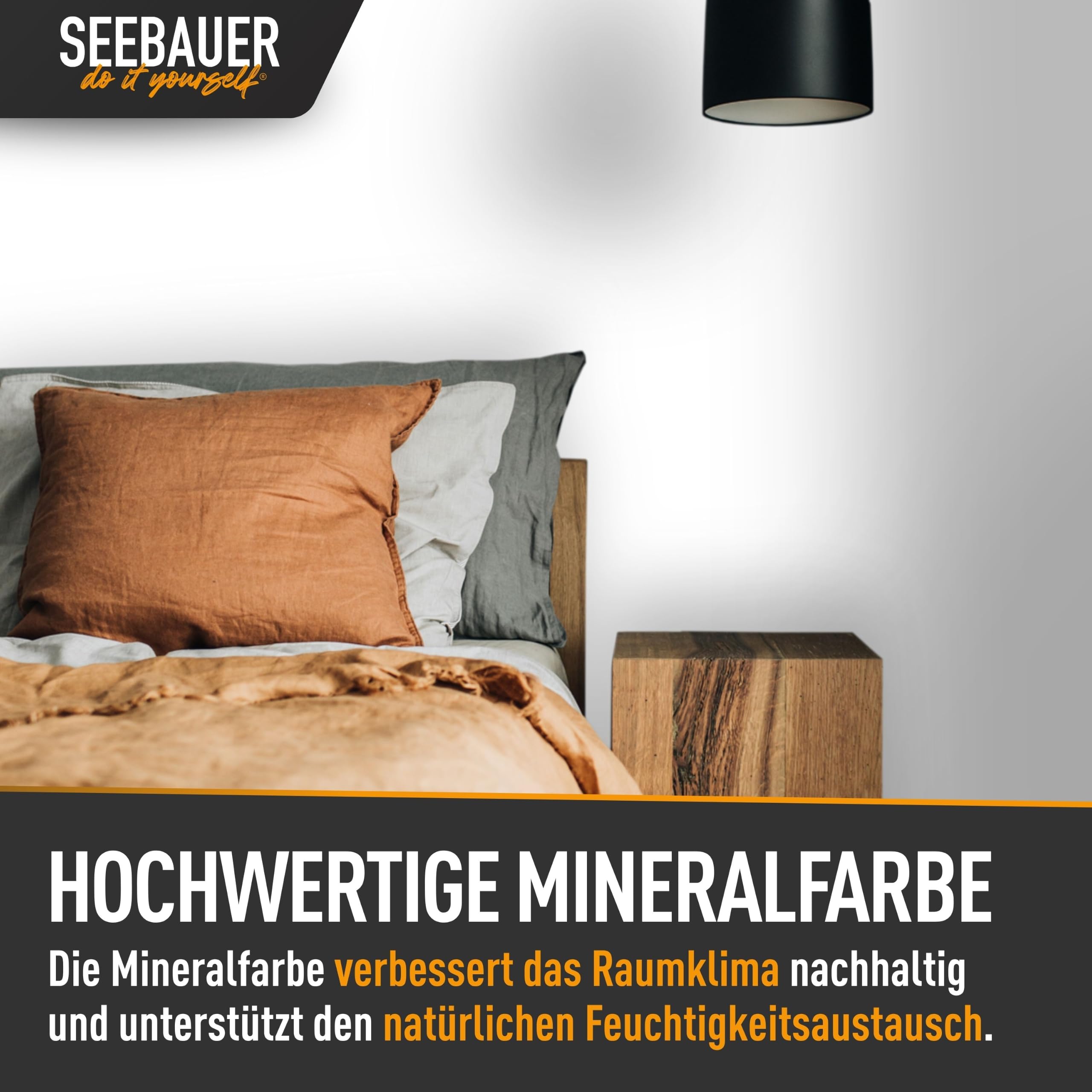 Silikatfarbe Weiß 5L für Innen (No. 000 Weiß) Atmungsaktive Mineralfarbe für Allergiker - Abwaschbare Wandfarbe - Farbtöne hohe Deckkraft