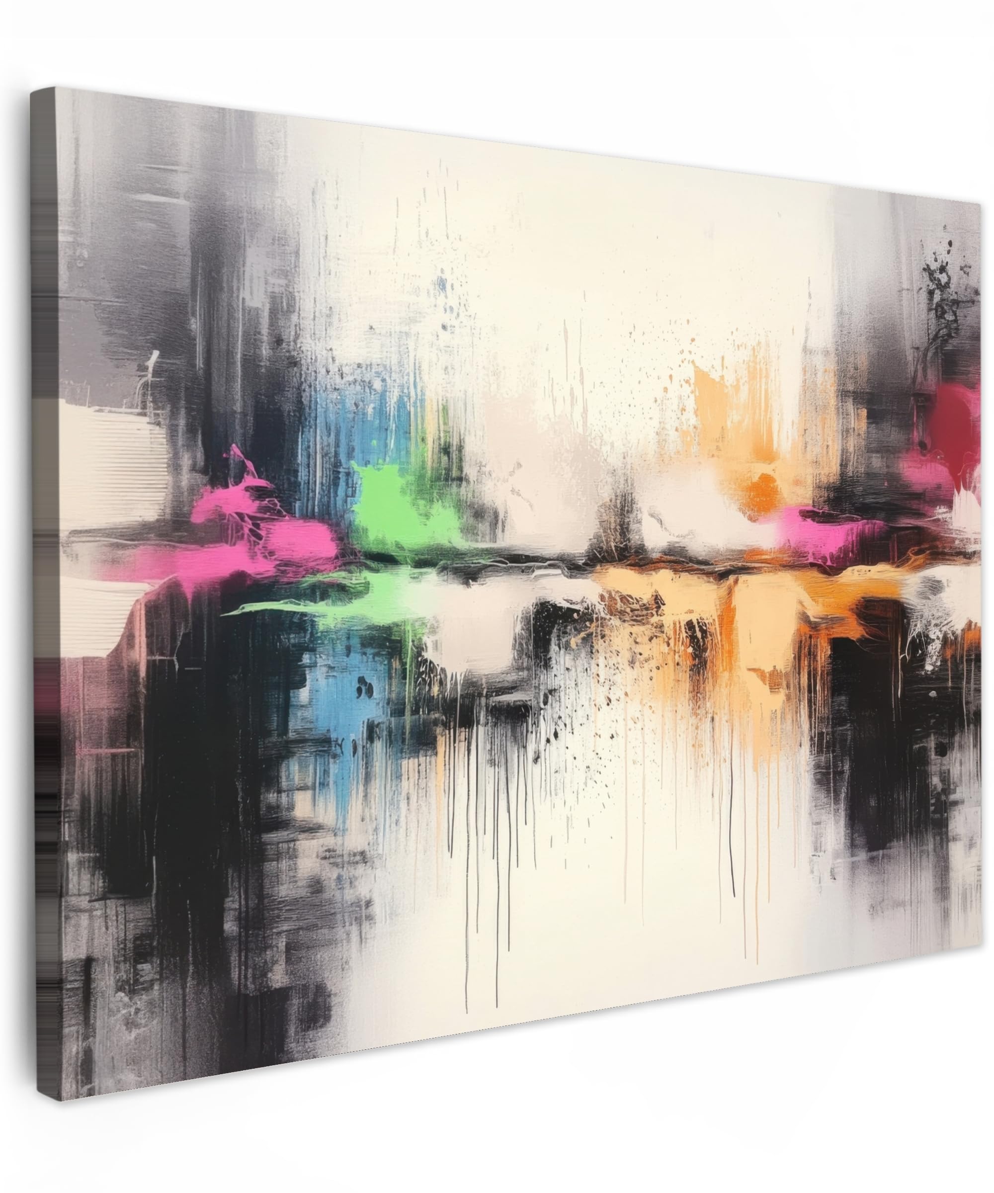 MuchoWow© Canvas Wall Art 16"x12" / 40x30 cm Home Decor Paintings for Living Room Decorations Gifts Hallway Abstract - Color Burst - Landscape