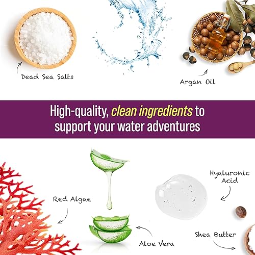 Miniatura 2 de TRIHARD Loción corporal antes y después de nadar  Defensa de la piel antes de nadar  Eliminación de cloro después de nadar (paquete de 2)