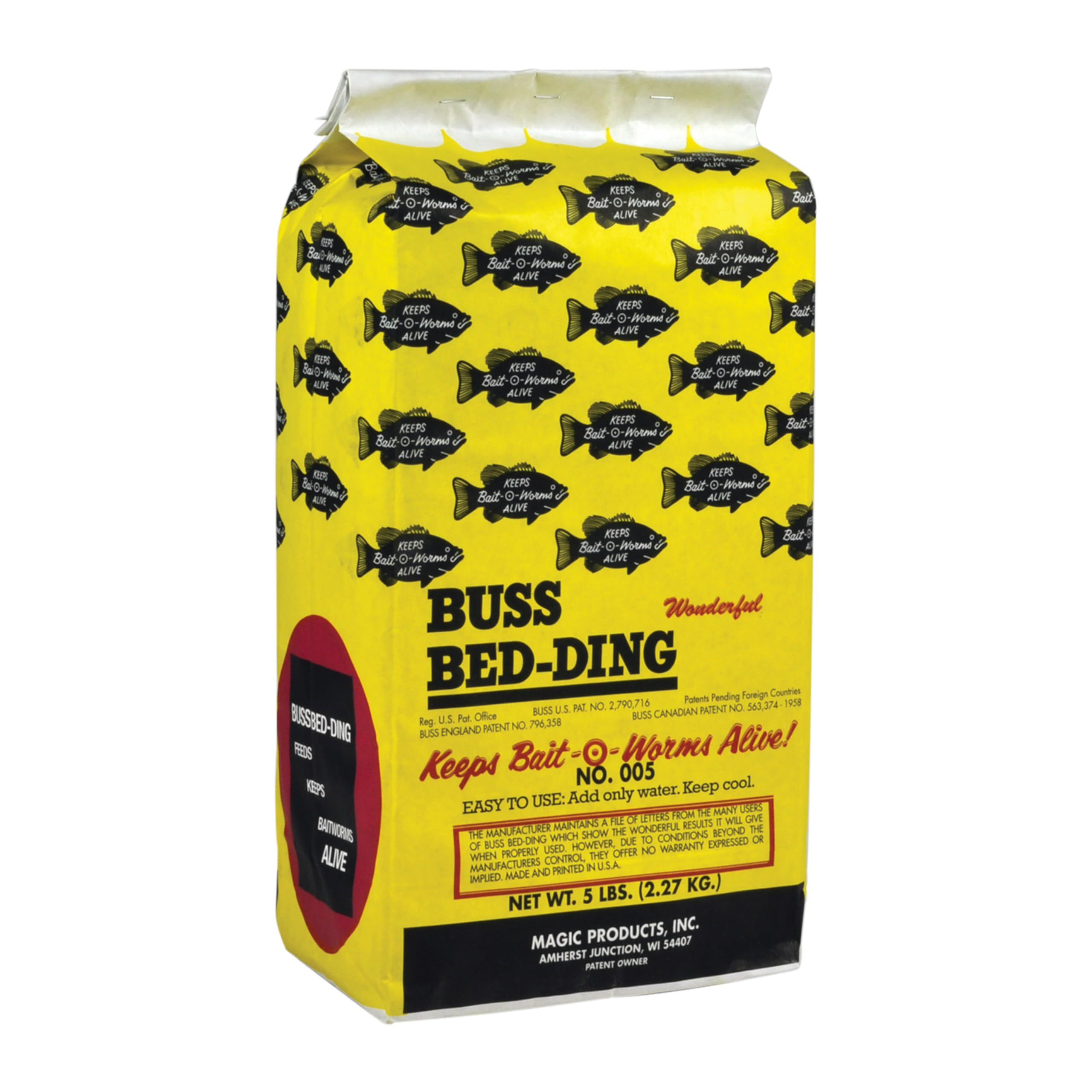 Magic Products Buss Worm Bedding, 5-Pound,black