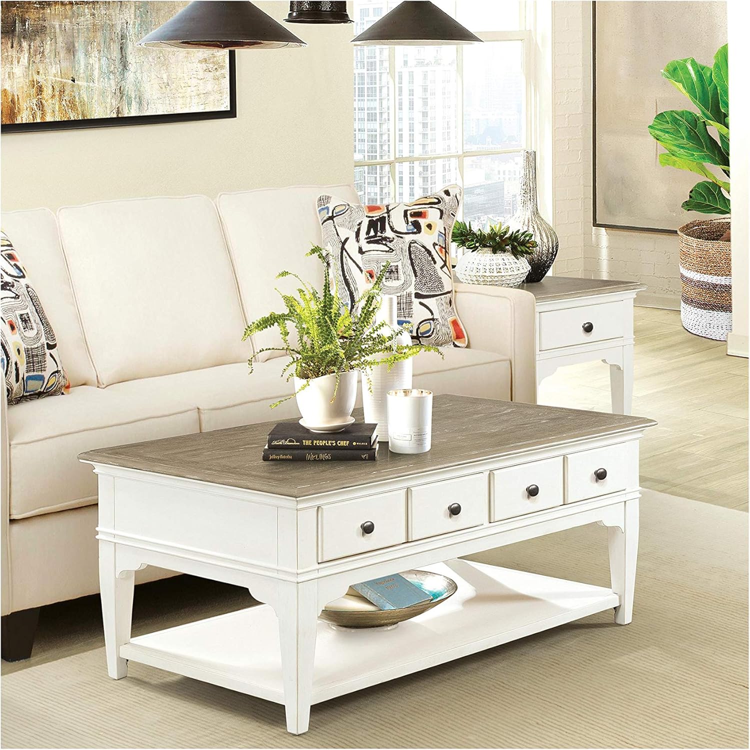 70% Off Discount Riverside Furniture Myra 48" x 28" Storage Coffee Table