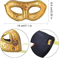 Vista 2 de Máscaras vintage para mascarada, máscaras de Mardi Gras, máscaras venecianas, unisex