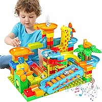 BATTOP 167 PCS Marble Run Race Track for Kids 4-8 - STEM Building Blocks with 4 Balls, Educational Toys Boys Girls