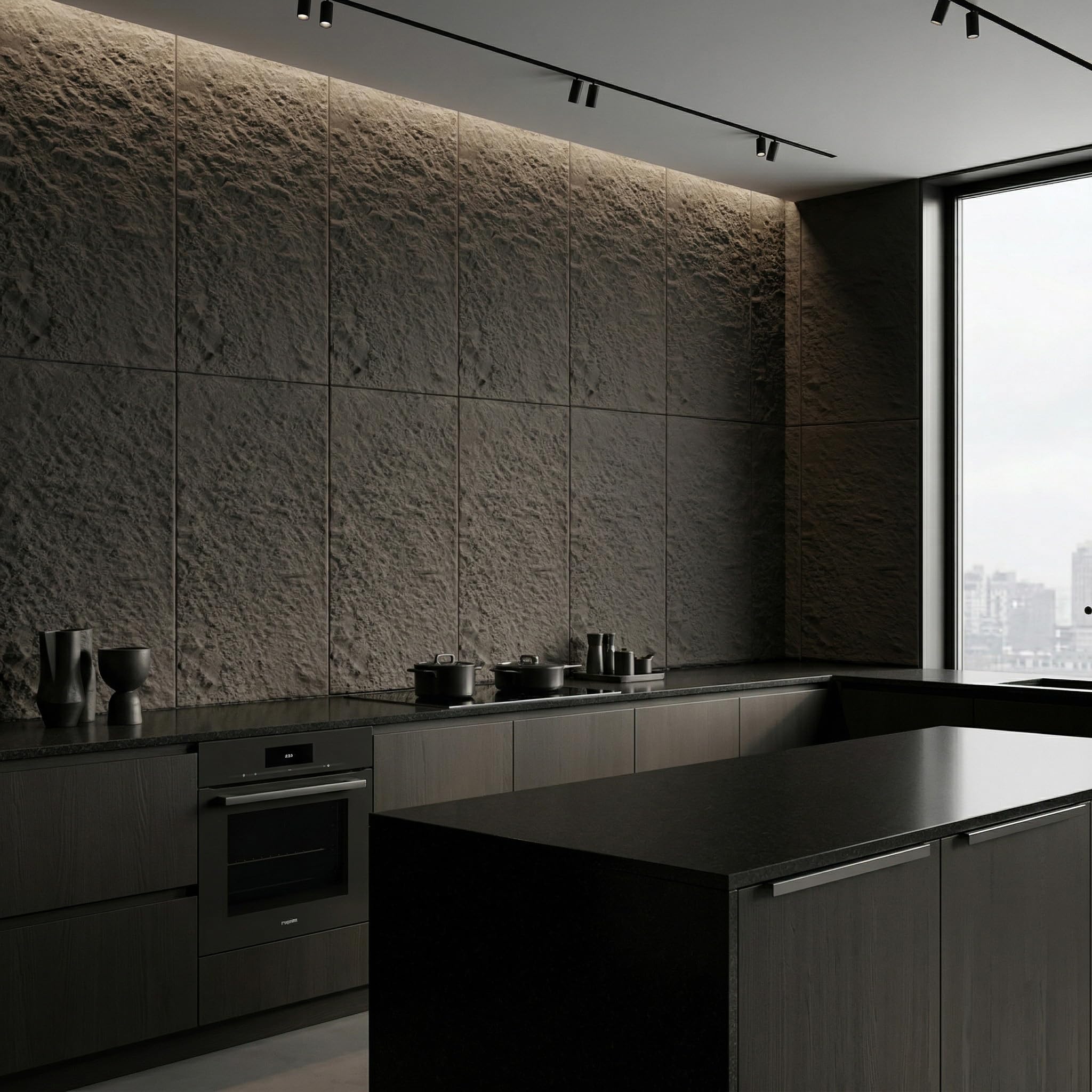 Aufun 3 paneles de pared 3D con aspecto de piedra, 120 x 60 cm, 3 cm de grosor, revestimiento de pared de poliestireno para interiores, paneles ligeros de techo y placas de pared, imitación piedra