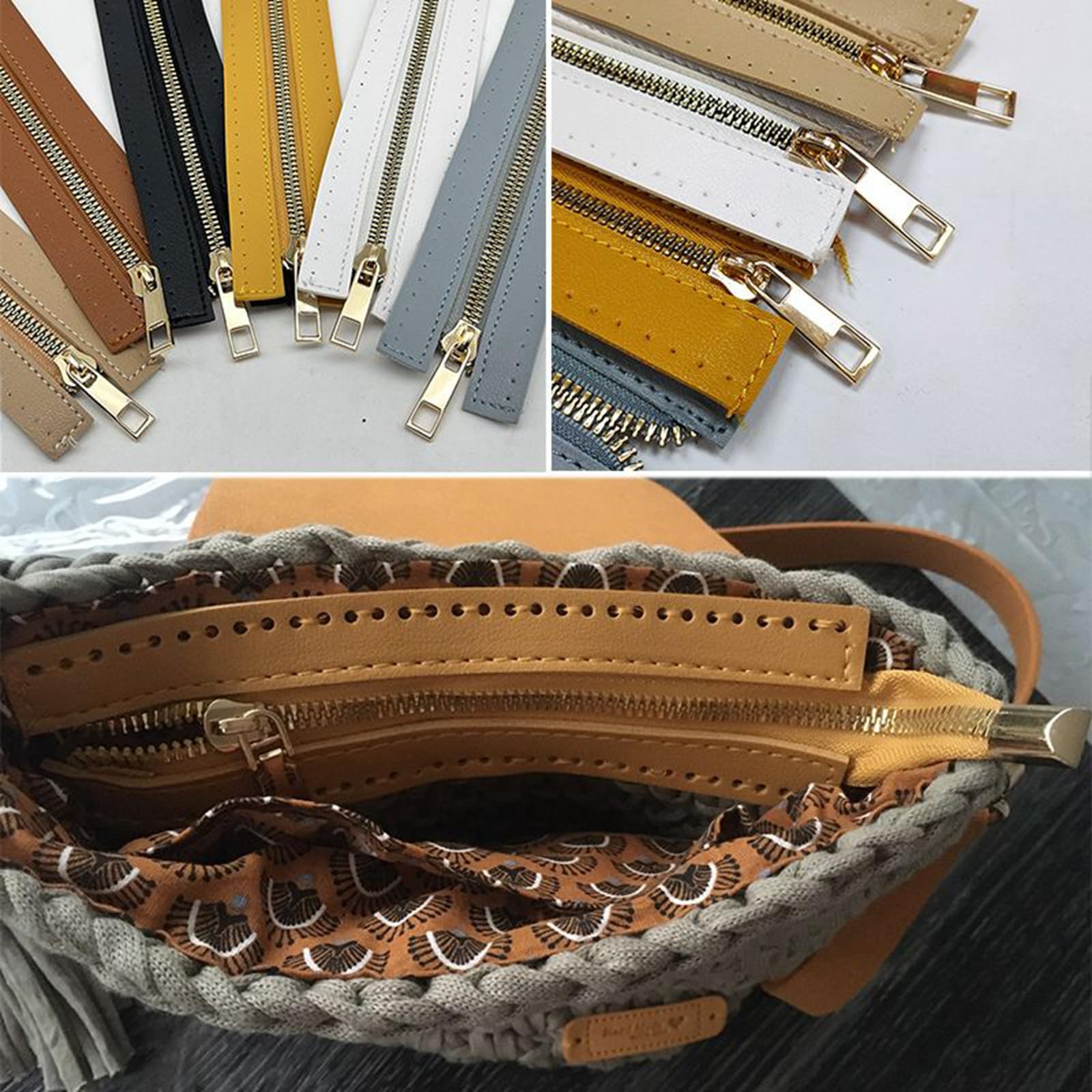 PU-Leder-Reißverschluss 30 Cm – Mit Metallzähnen & Löchern Zum Annähen | DIY-Zubehör Für Taschen & Geldbörsen