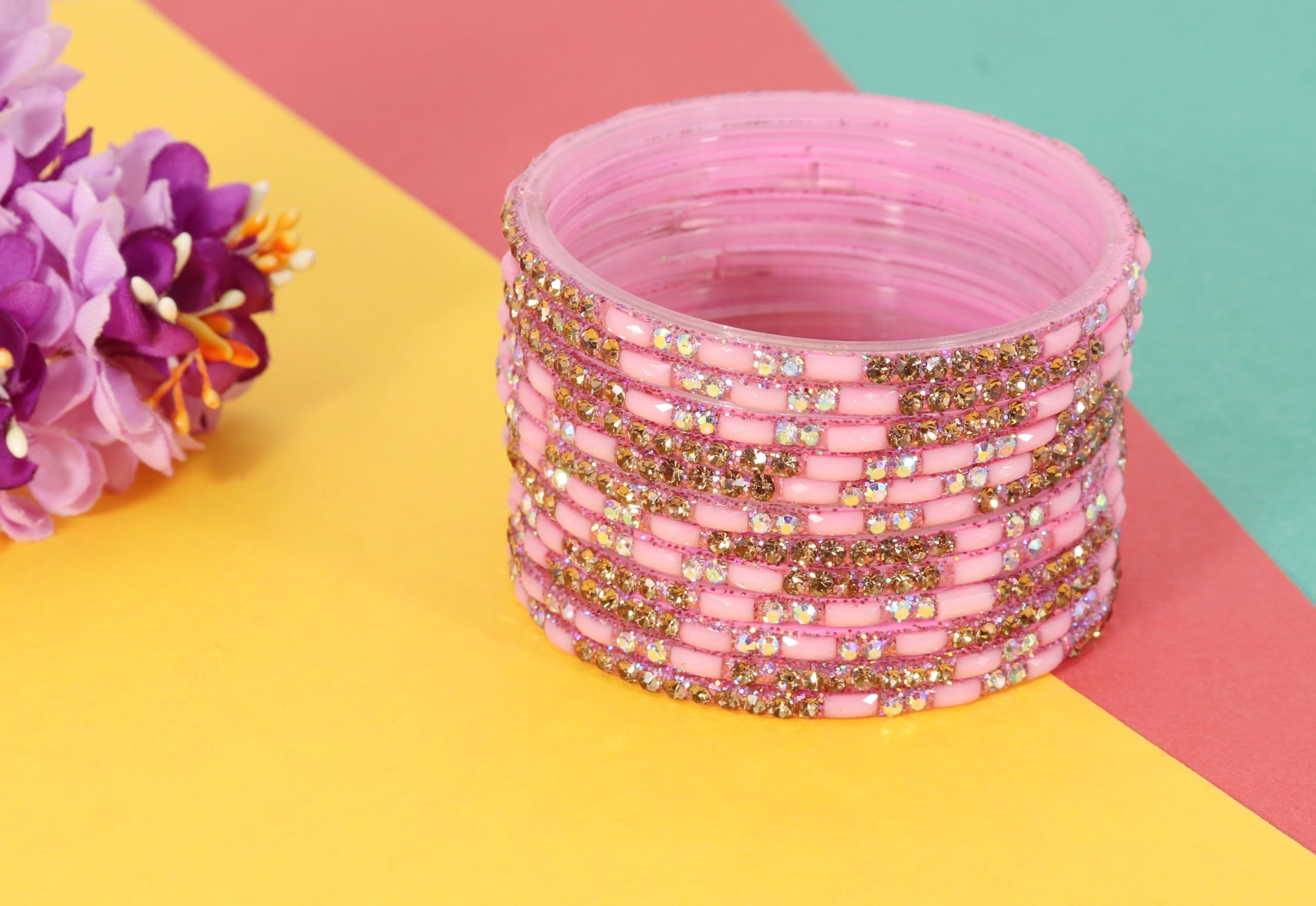 Stylish Glass Bangle Set for Daily Use - Plain Fashionable Bangles