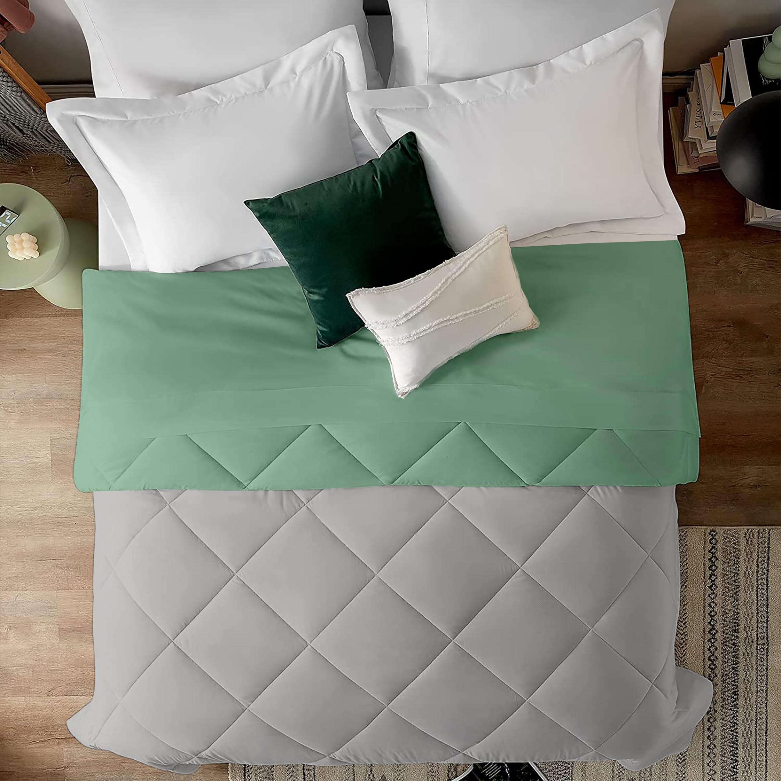 EDMUND - Duvet 500 GSM Winter Blanket Microfiber Duvet Reversible Comforter for King Size Comforter (92" x 106") Inches - 500 GSM Comforter | Sage&Silver 1