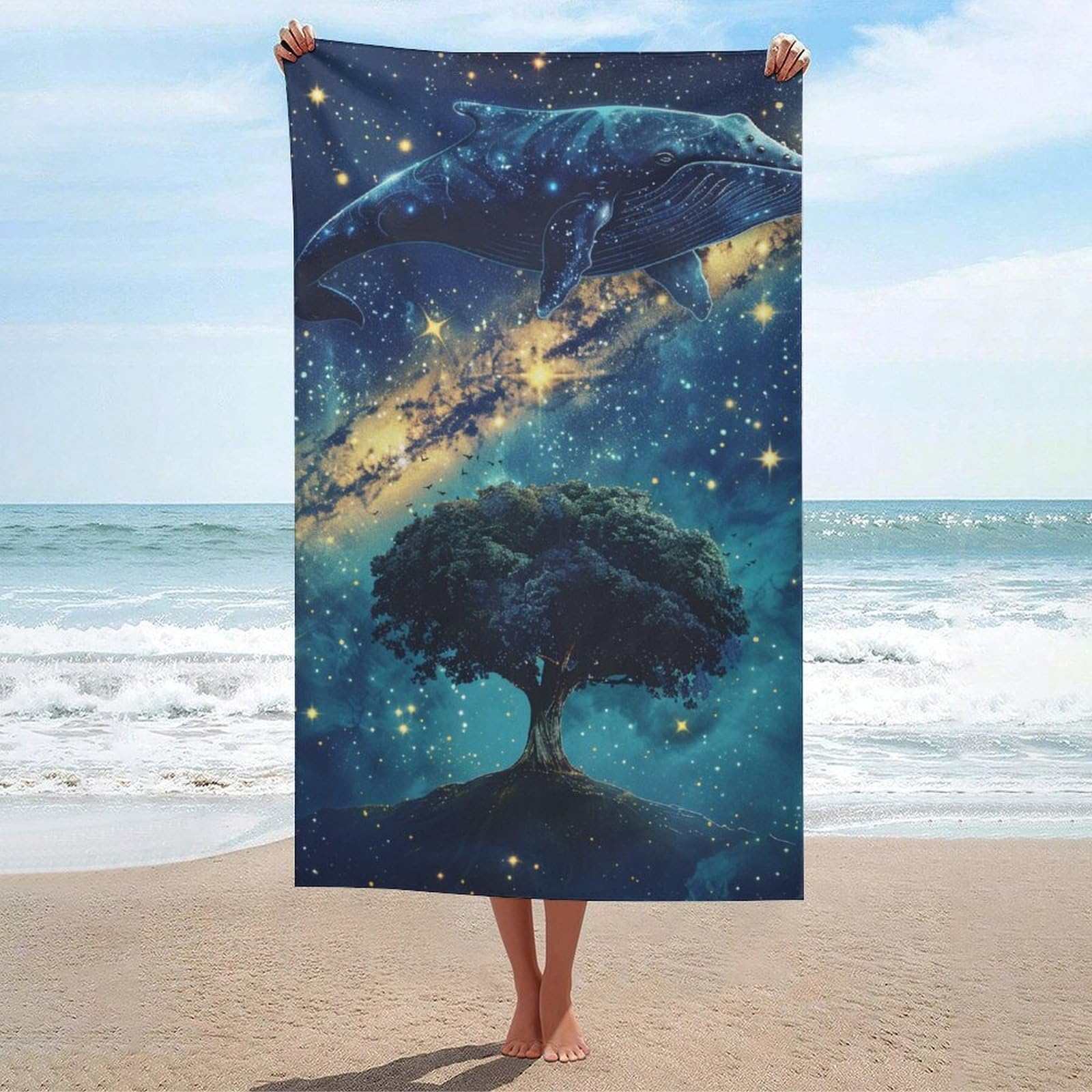 Serviettes à séchage rapide Whale Tree lot de 2 draps de douche légers