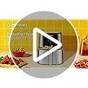 Chefman TurboFry Touch Air Fryer, Large 5-Quart Family Size, One Touch Digital Control Presets, French Fries, Chicken, Meat, Fish, Nonstick Dishwasher-Safe Parts, Automatic Shutoff, Stainless Steel
