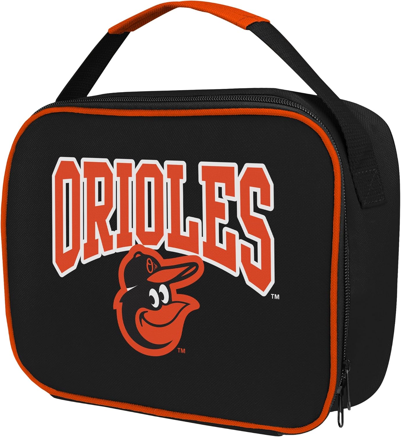 FOCO MLB Unisex-Adult Officially Licensed Wordmark Team Color Big Logo Baseball Zip Closure 7L Lunch Bag - Baltimore Orioles - Image 2