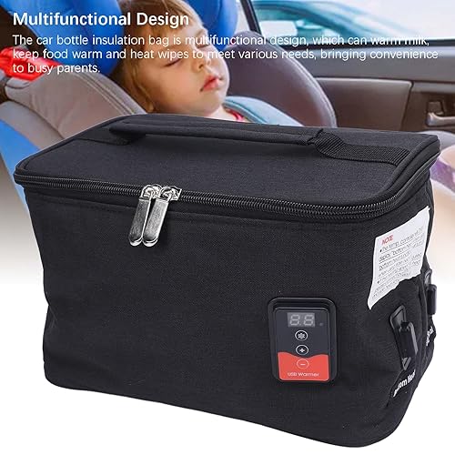 Miniatura 7 de Bolsa calentadora de biberones, calentador de leche materna portátil para automóvil, bolsa aislada, calentador de biberones multifuncional de