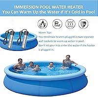 Vista 5 de Calentador de agua de inmersión, calentador de piscina para piscina inflable, calentador portátil de bañera de hidromasaje con protector