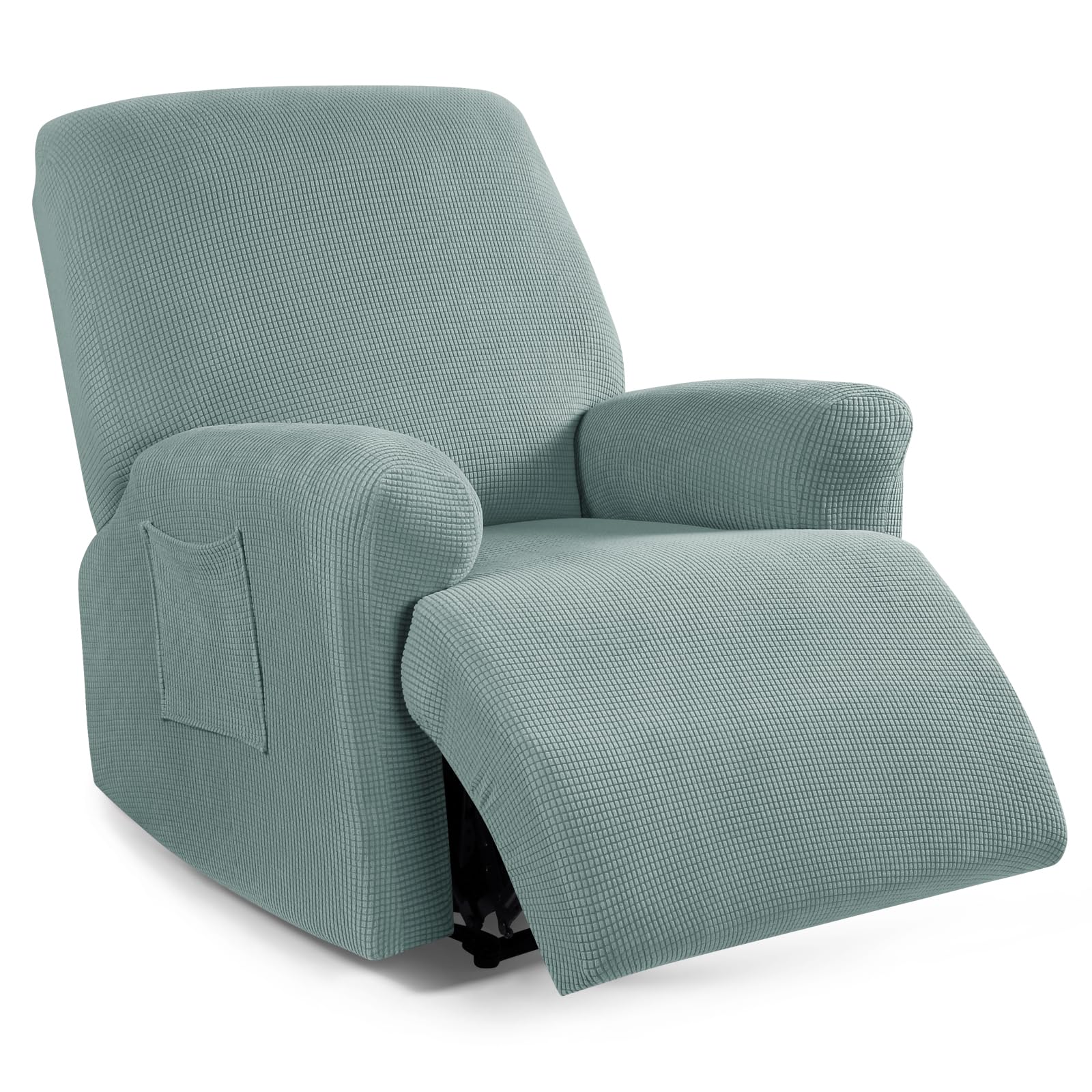 taococo recliner cover 4-pieces, recliner stretch sofa slipcover, recliner cover 1 seat, couch protector soft, furniture protector covers with elastic,chair covers jacquard pattern (sage green)