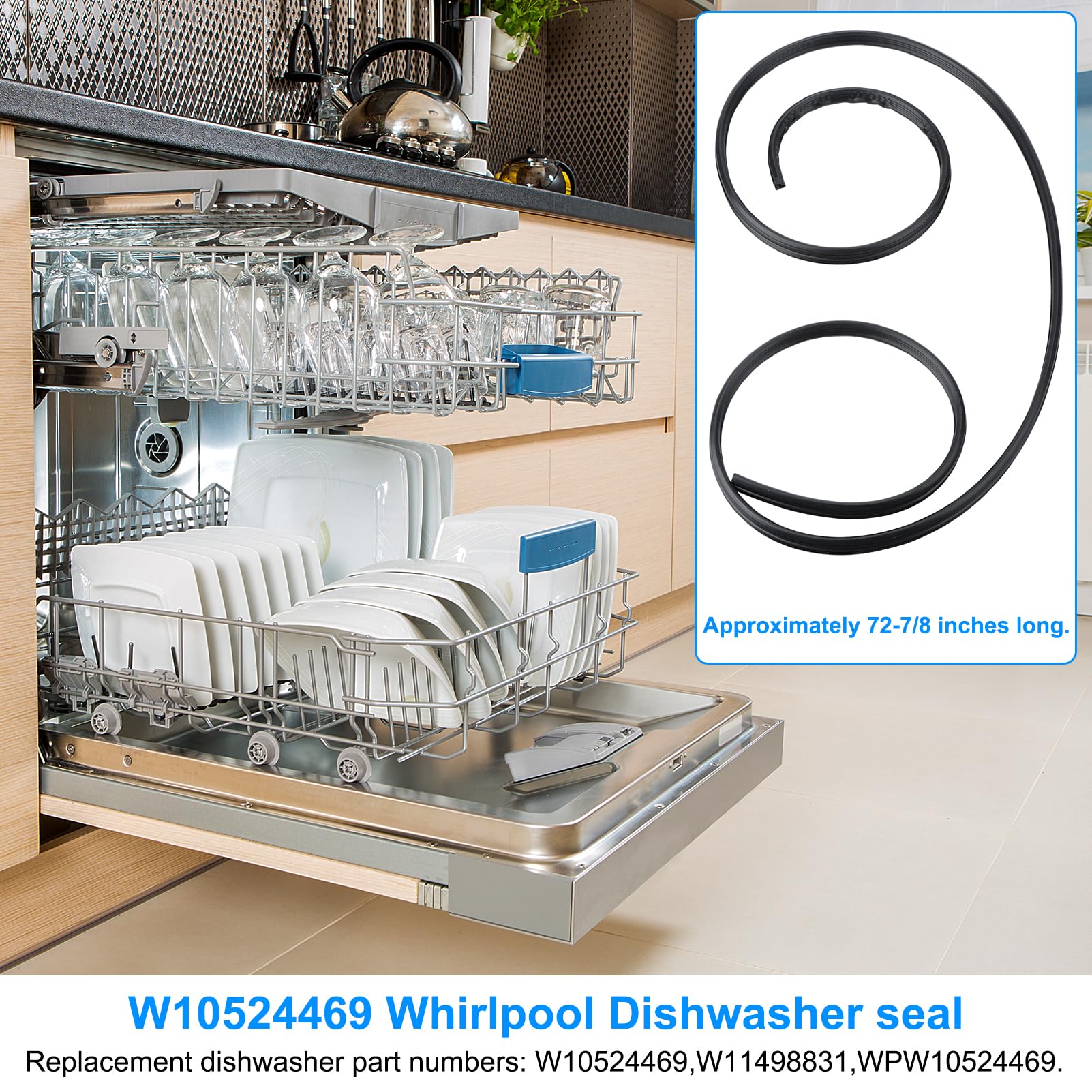 W11177741 Kitchen-aid Dishwasher Parts Door Seal FOR