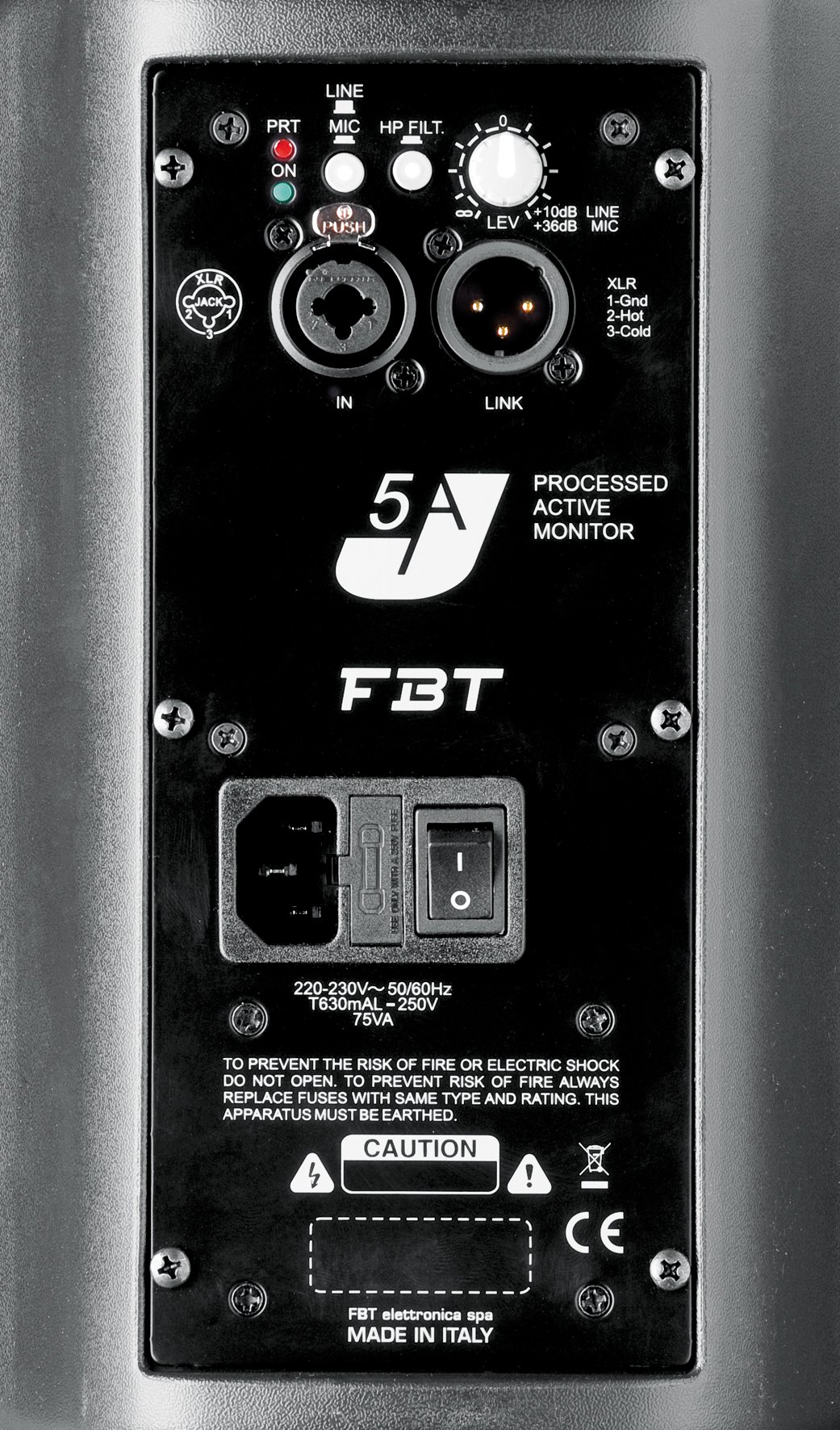 Fbt J5 A 12,7 cm Trasformati monitor attivo – bianco & PHM25 Pig Hog cavo XLR 7,6 m – Coppia