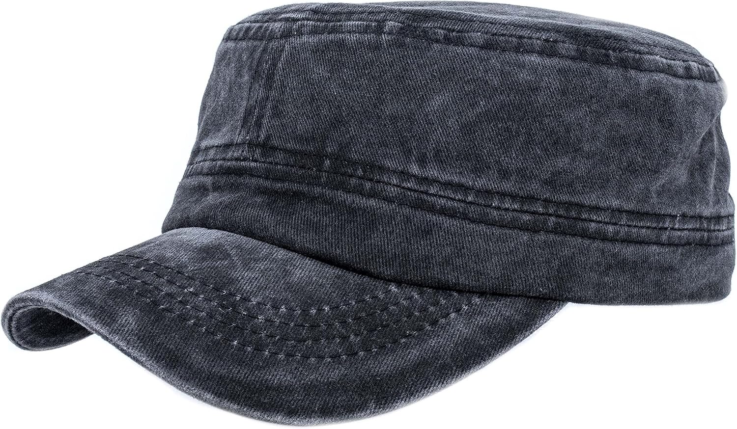 Washed Cotton Plain Cadet Army Cap Classic Military Hat Men Women Fashion Hat
