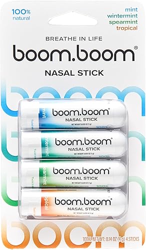 Miniatura 7 de BoomBoom inhalador nasal de aromaterapia 3 unidades  Aumenta la concentración  mejora la respiración  Proporciona una sensación fresca de