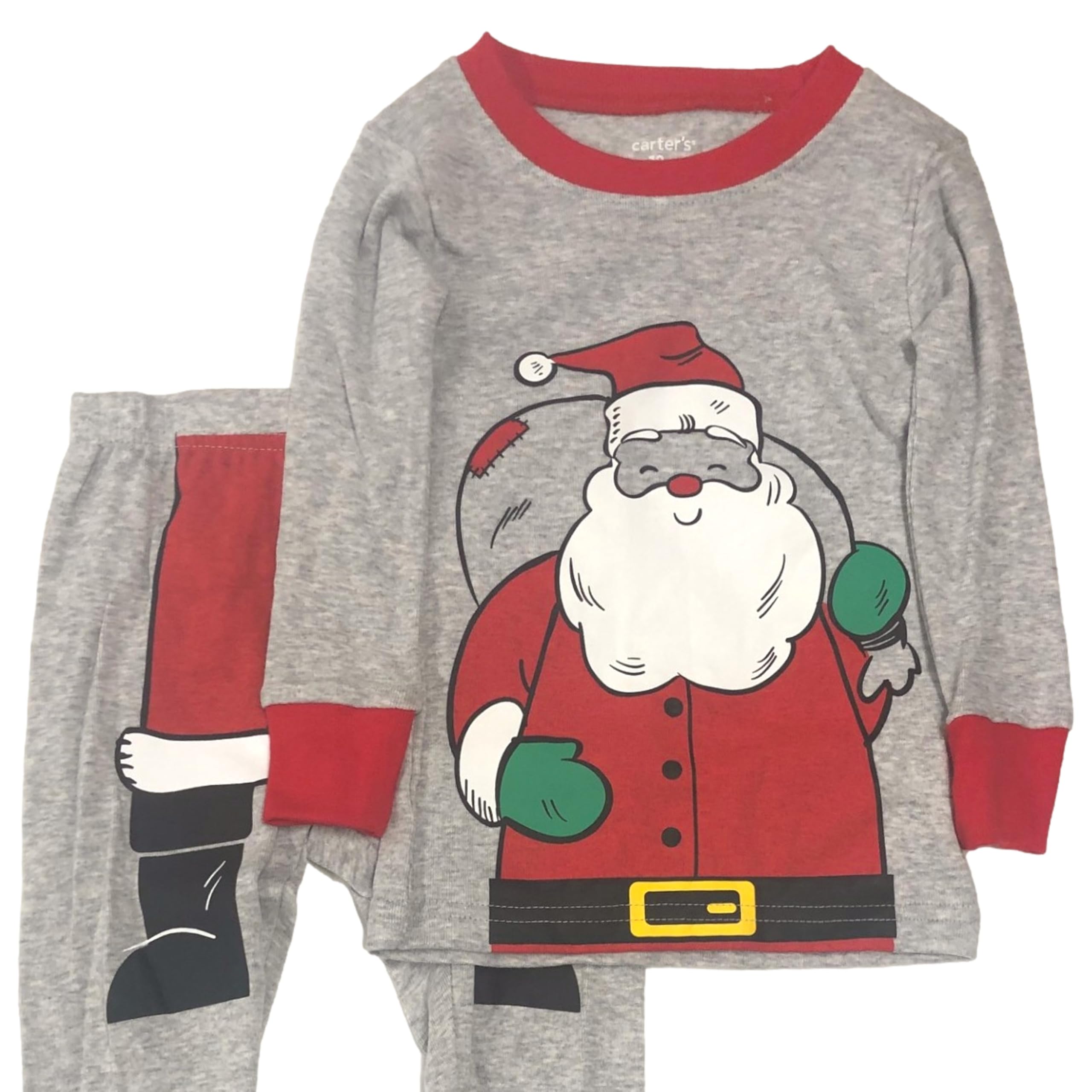 Carter's Baby Boys 2-Pc. Snug-Fit Santa Cotton Pajamas Set