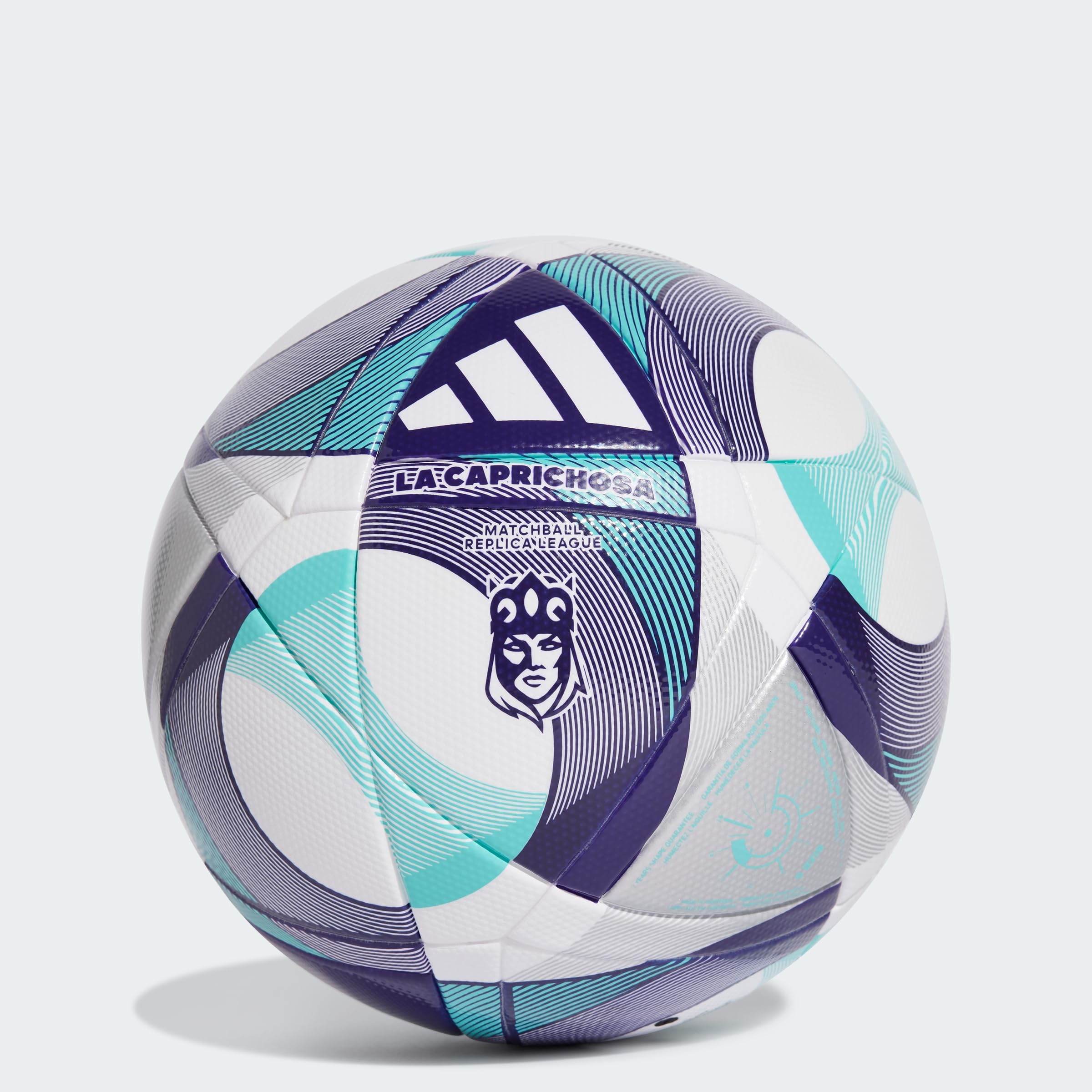 adidas Queens League La Caprichosa - Pelota de goma natural, color blanco