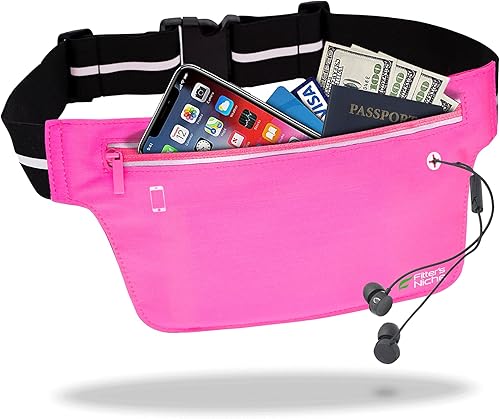 Miniatura 2 de Fitter's Niche Riñonera UltraSlim Bolsa resistente al agua, cinturón elástico reflectante Se adapta a cinturas de 24 a 43 pulgadas, soporta