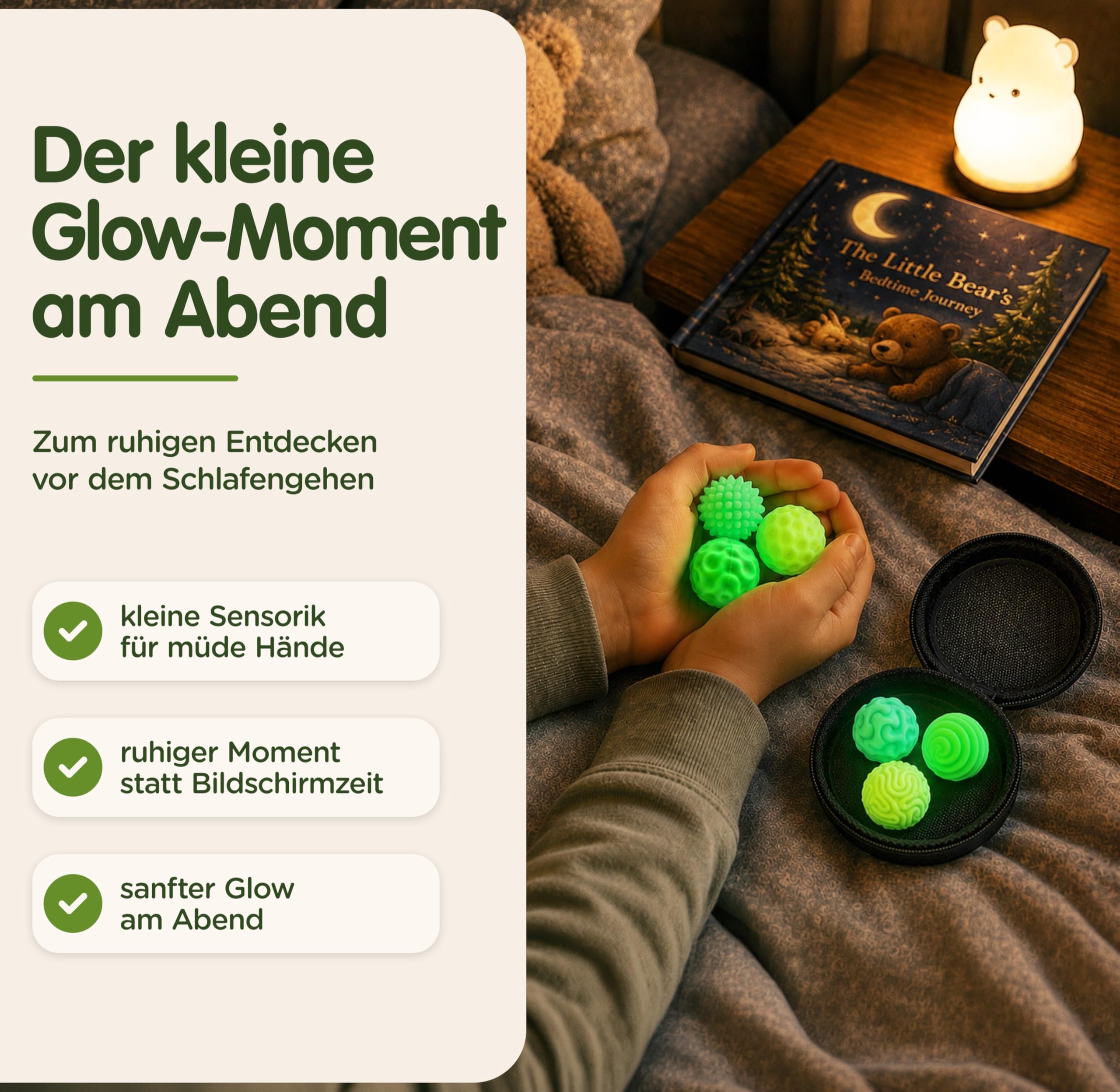 Fidgnetics® GID Glow-in-the-Dark Fidget Toys dla dzieci – magnetyczne kulki – sensoryczna zabawka na palec uspokajająca – antystresowa i sensoryczna zabawka – wspomaga cichą koncentrację – kulki