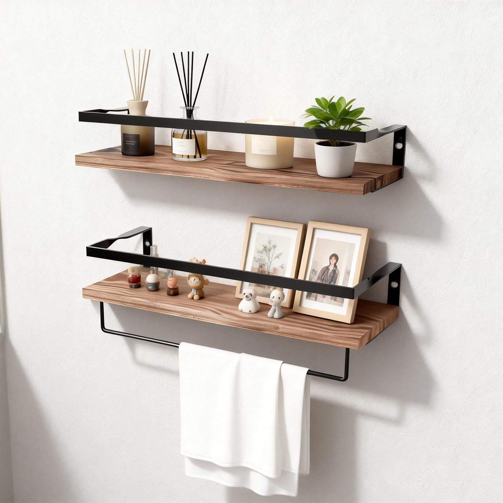 2 Stück Regale Für Wände, Wandregal Holz, Regal Wand, Wandre