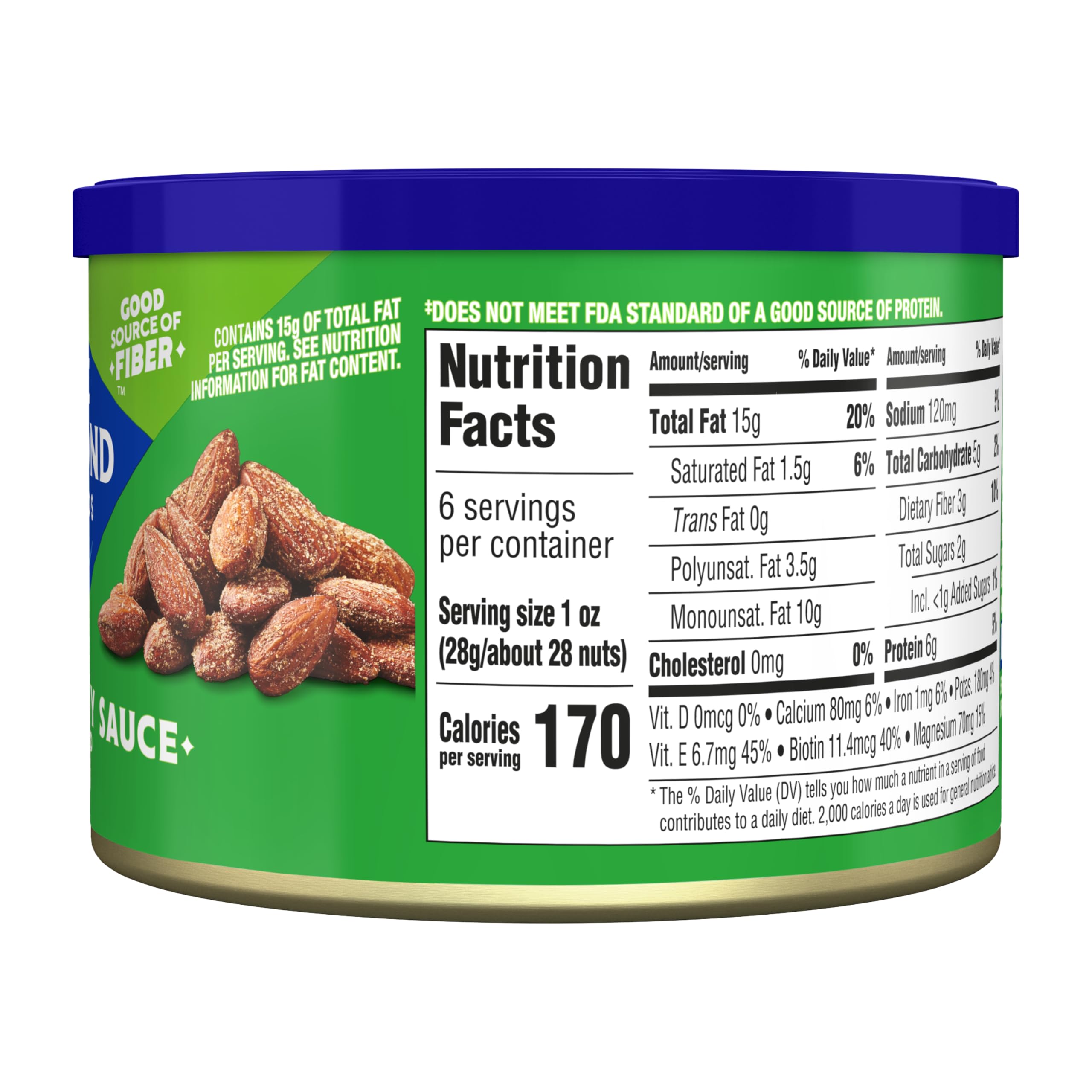 Blue Diamond Almonds, Bold Wasabi & Soy Sauce, 6 Oz