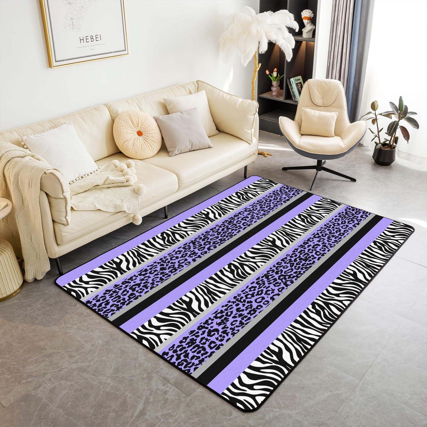Tapis moderne zébré pour sublimer une chambre à coucher