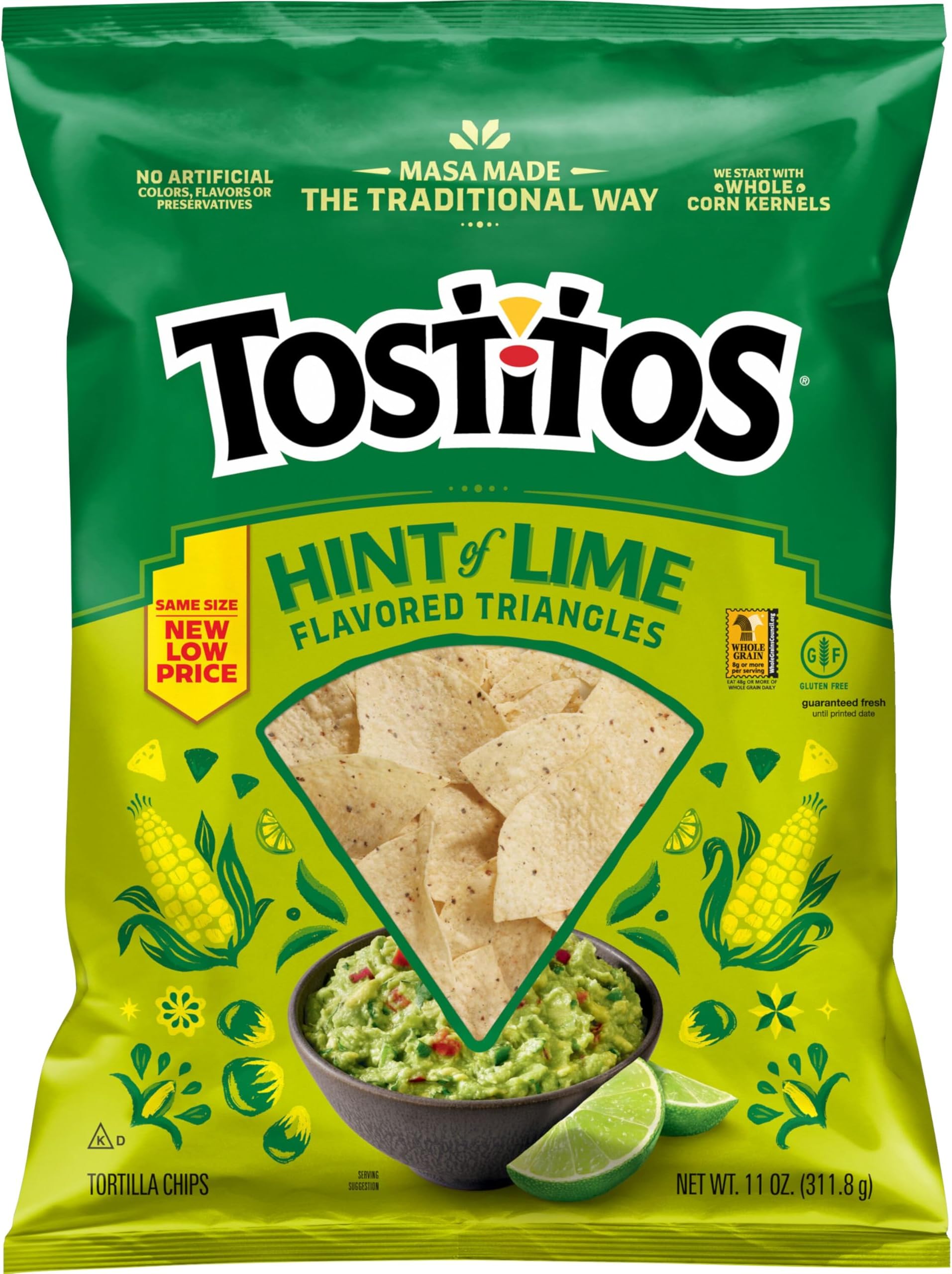 Tostitos Tortilla Chips Hint Of Lime Bag, 11 Oz