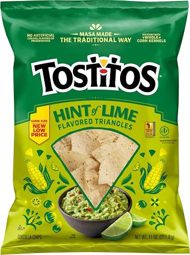 Tostitos Tortilla Chips Hint Of Lime Bag, 11 Oz