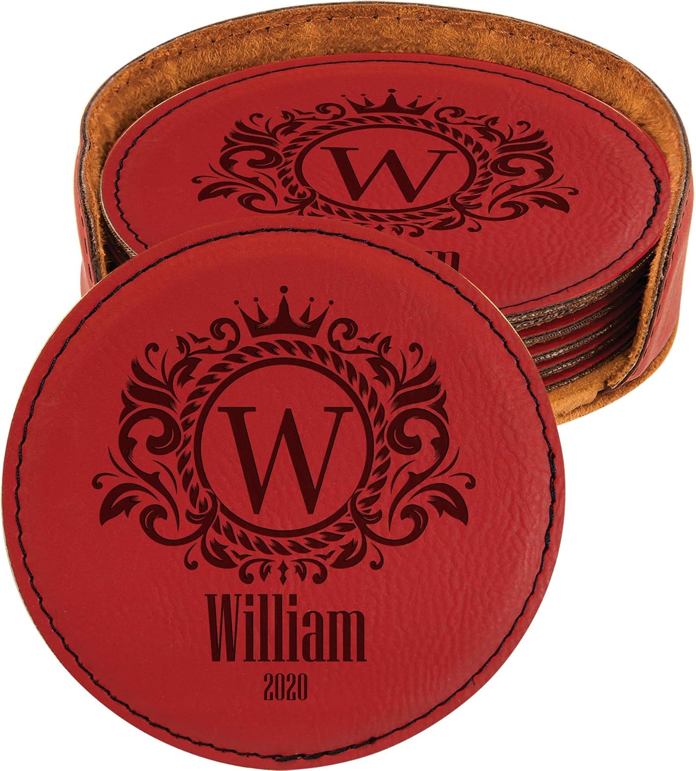 Custom Round Coaster Set, Personalized Gift, Modern