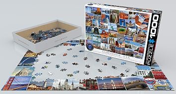 EuroGraphics USA Globetrotter Jigsaw Puzzle (1000 Piece) (6000-0750), Oil Pastel