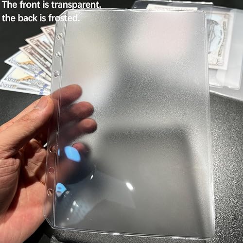 Miniatura 9 de 12 bolsillos para carpetas A7 sin cremalleras, sobres de presupuesto sin cremallera para el sistema de efectivo, bolsa A7 para carpeta de 6 anillas,