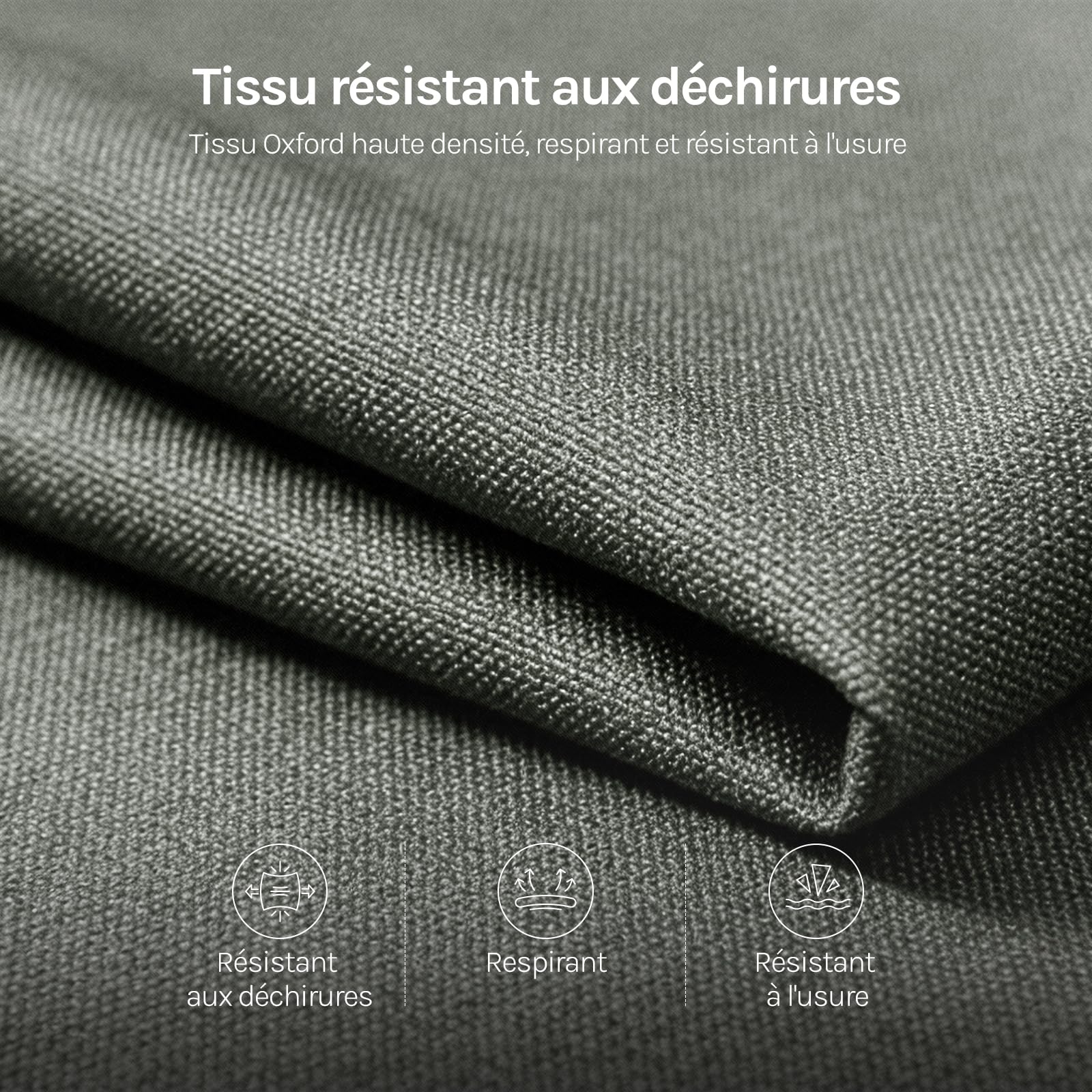 WOLTU Lot de 2 Chaises de Camping, Chaises Pliables Portables avec Porte-gobelet et Poche Latérale, Charge 120 kg, pour Camping, Pêche, Pique-Nique, Plage,Gris Foncé