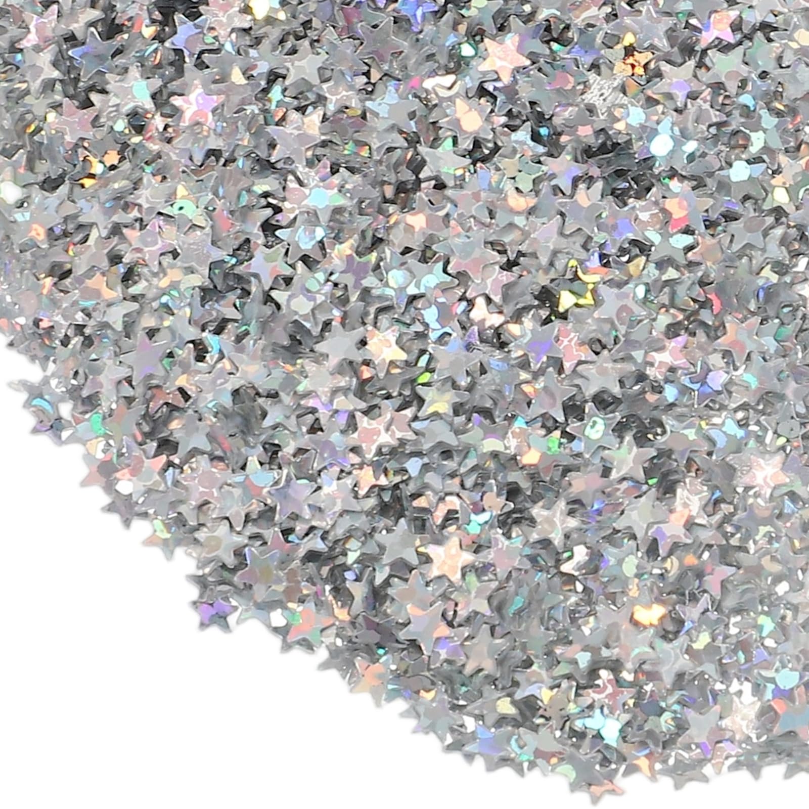 sourcing map 1.94oz(55g) Star Glitter Confetti, 3mm Art Craft Glitter Holographic Sequins Table Confetti Laser Sequins for Crafts DIY Nail and Party Wedding Festival Decoration, Laser Silver