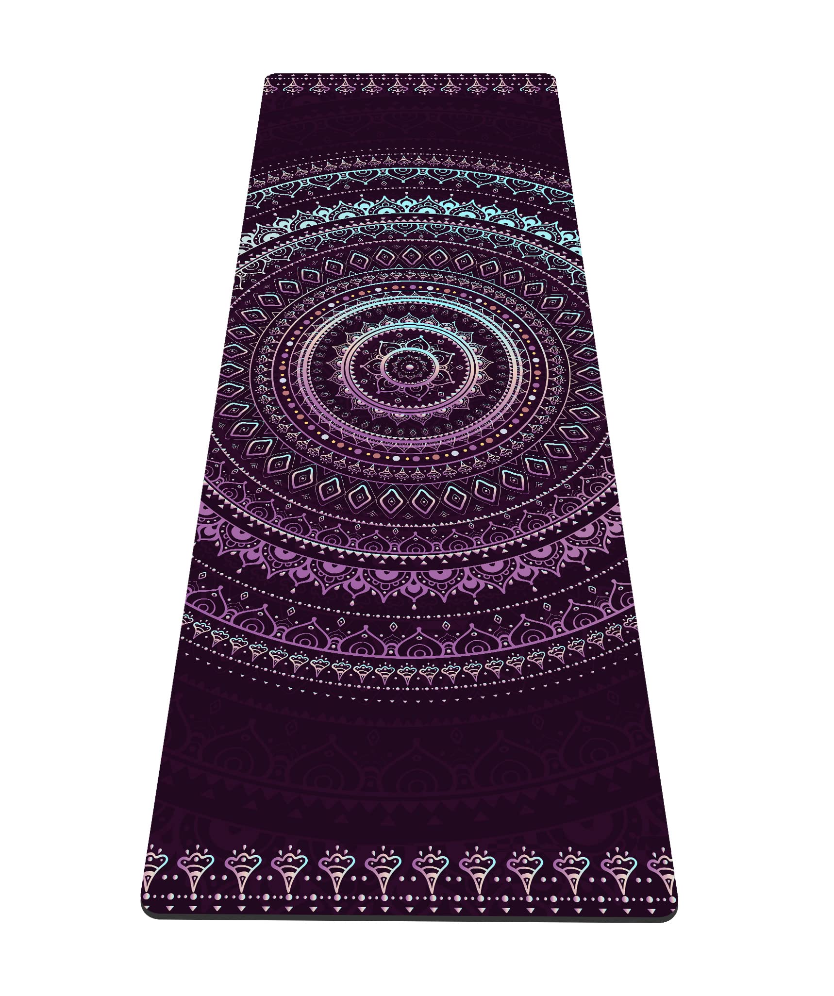 nuveti Yoga Mat Print Extra Thick TPE Non Slip Fitness Exercise Mat with Carrying Bag,72"x24" Extra Thick 6MM Exercise & Workout Mat for Yoga, Pilates Fitness and Floor Exercises