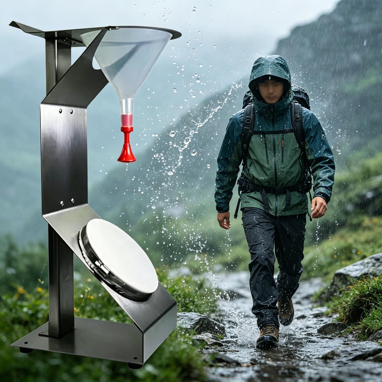 Tester hydrofobowości tkanin, urządzenie do pomiaru hydrofobowości w sprayu z uchwytem 45°, stal nierdzewna, do kontroli jakości tekstyliów